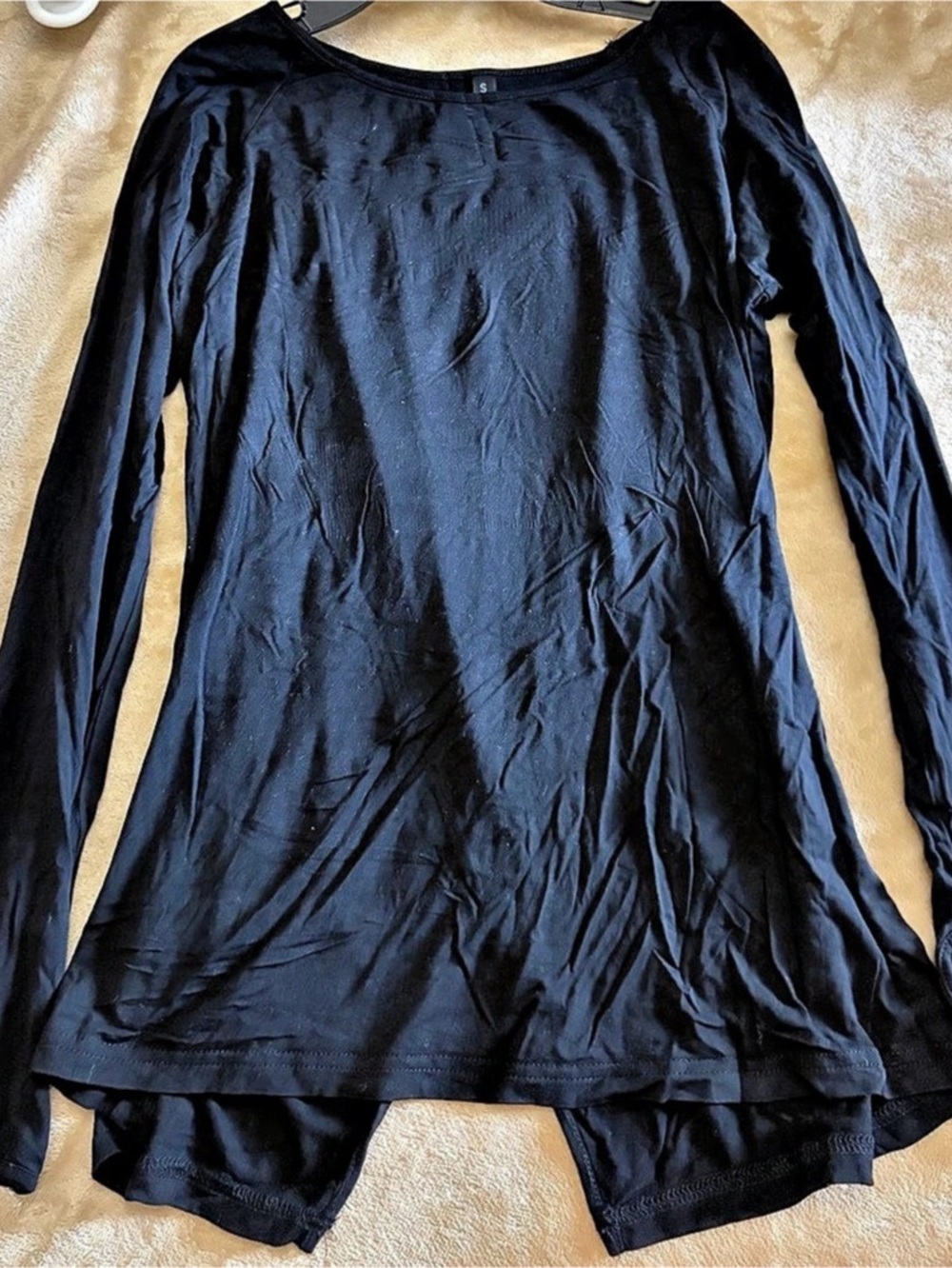 Black Long Sleeve Top Size Small Like New